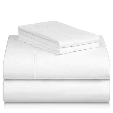 LuxClub silky-soft white sheets elevate bedroom aesthetics with smooth underfoot feel