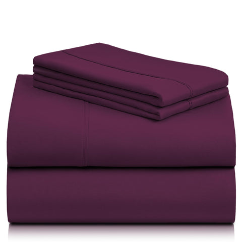 LuxClub eggplant color adds luxurious hotel vibe.
