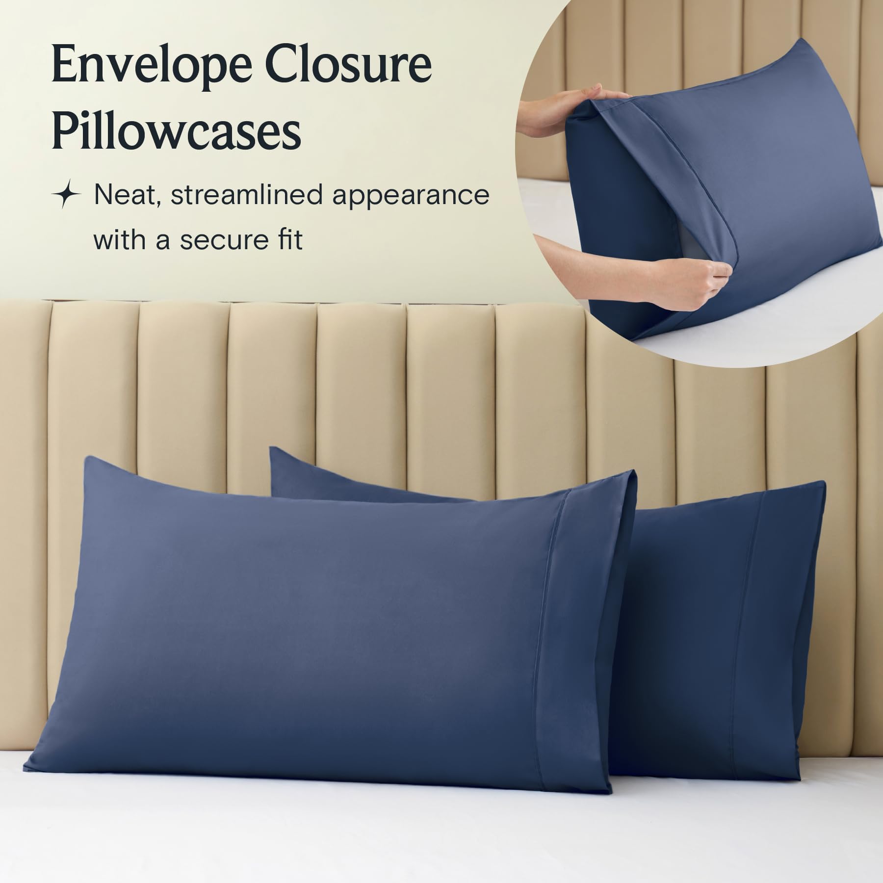 LuxClub 4pc queen sheets highlighting breathable microfiber for cool nights