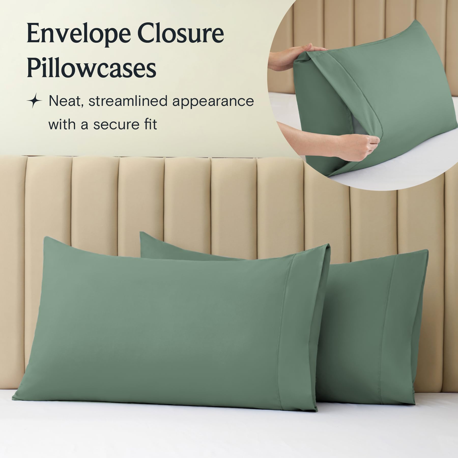 LuxClub breathable microfiber weave provides cooling comfort for warm nights.