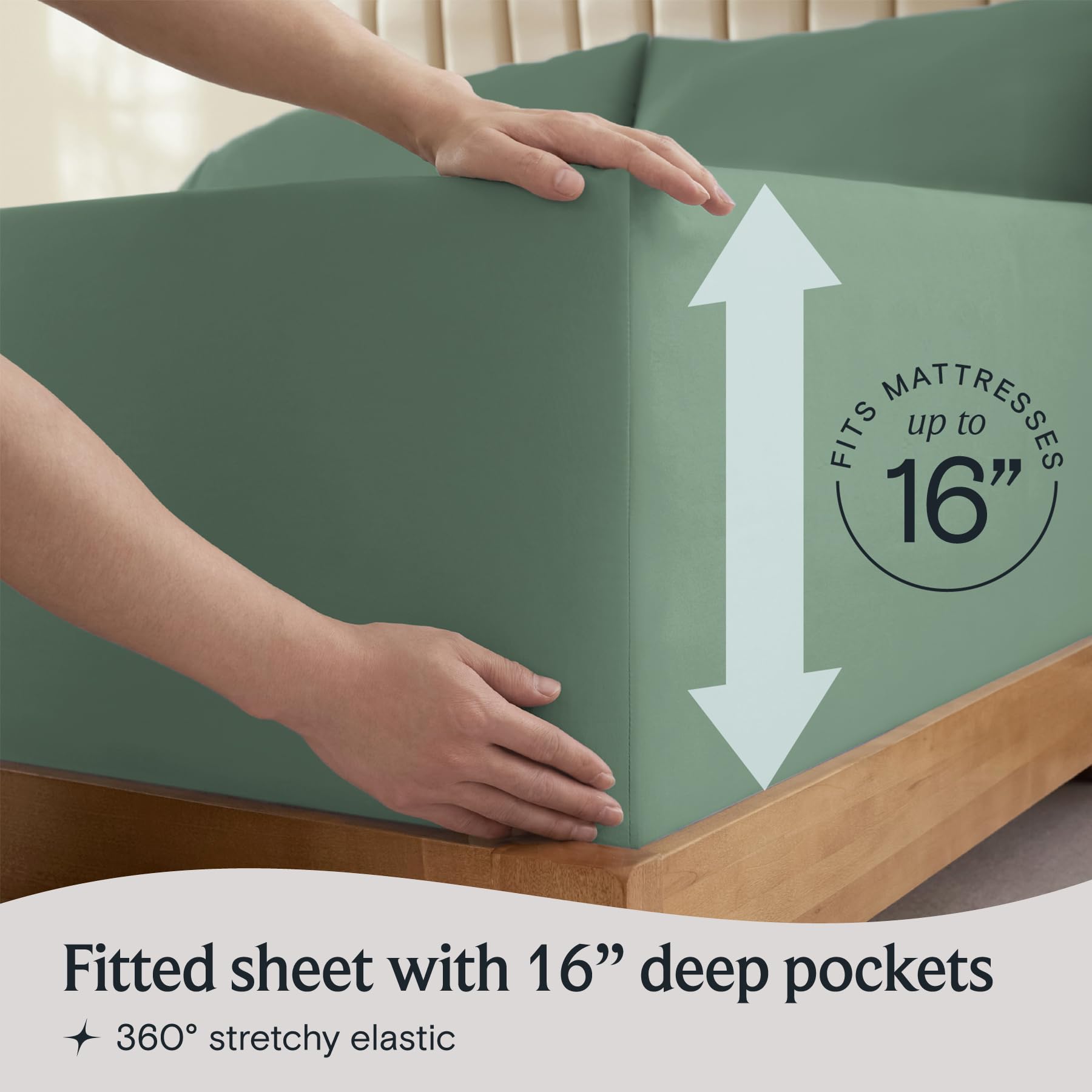 LuxClub wrinkle-free queen sheets maintain a smooth bed surface and long-lasting color.