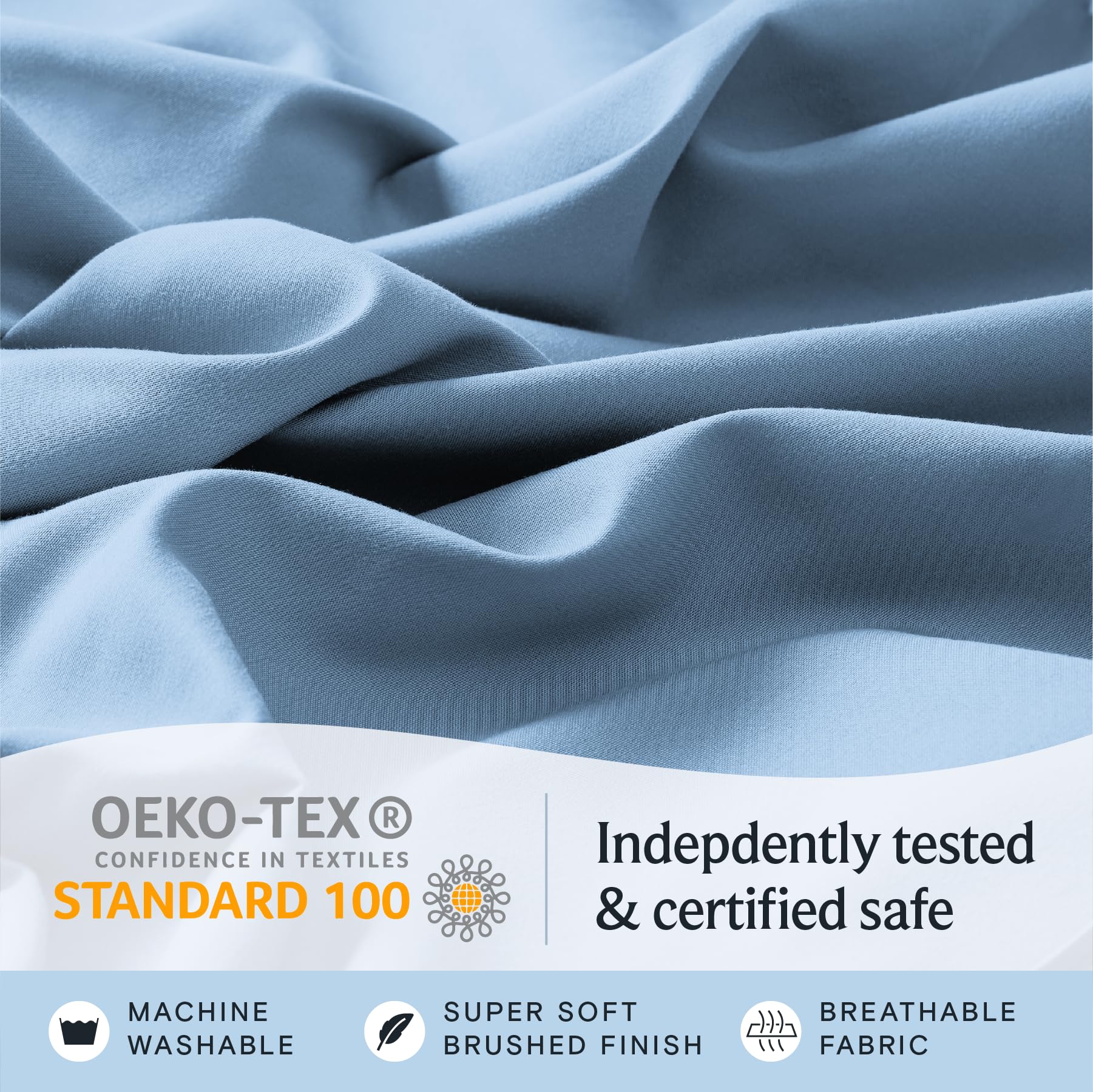 LuxClub breathable microfiber promotes cooler sleep while staying soft.
