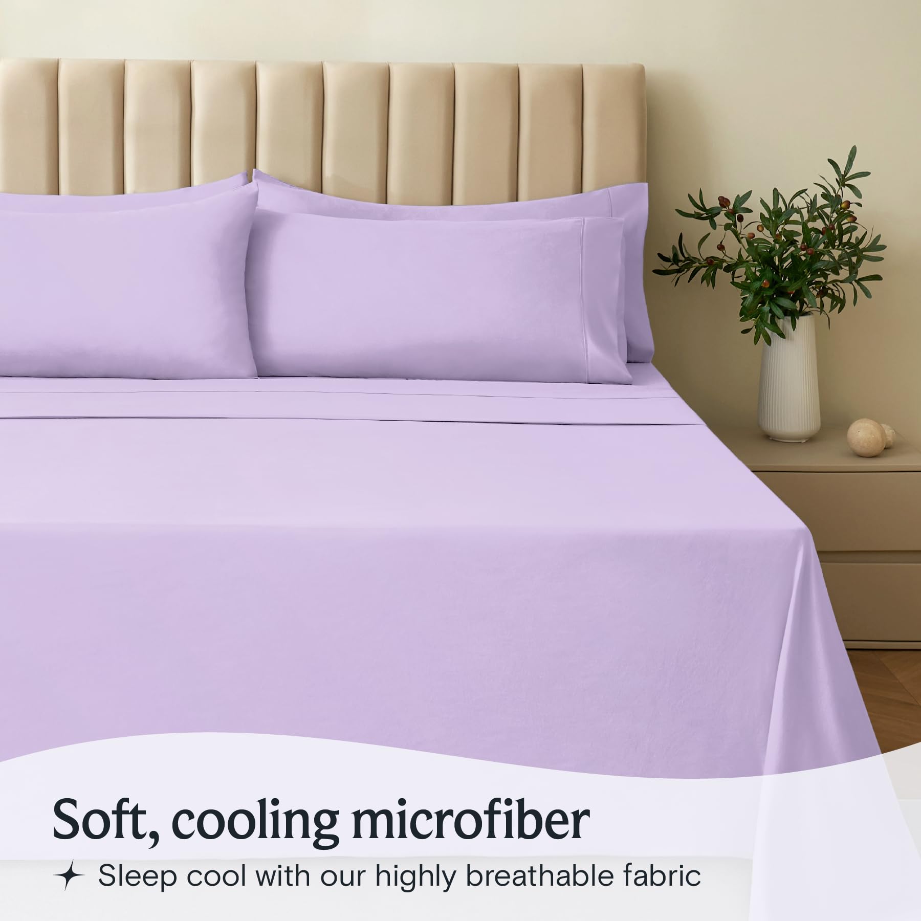 LuxClub breathable microfiber sheets for cooler, comfortable nights