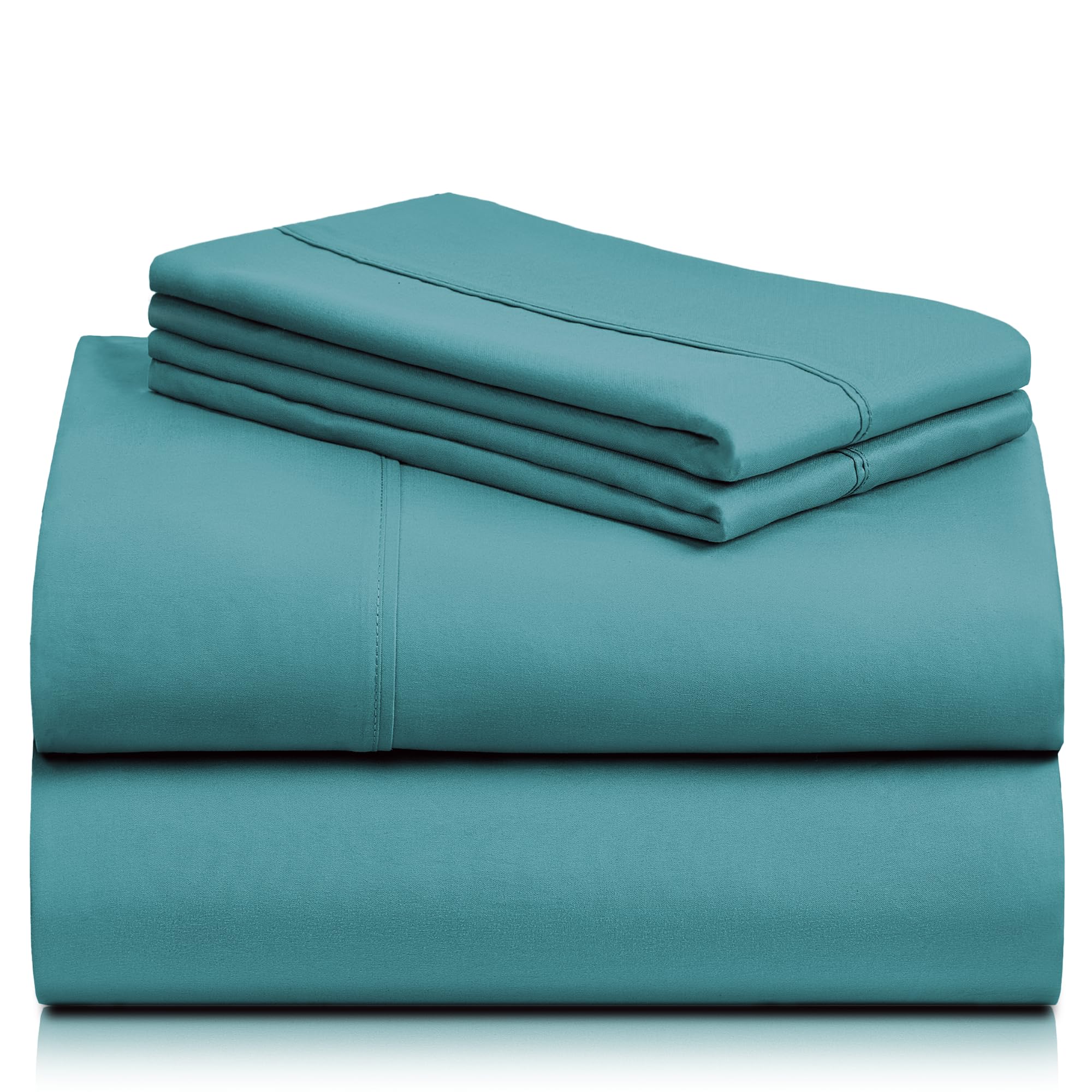 LuxClub 4pc queen sheets in teal refresh bedroom ambiance
