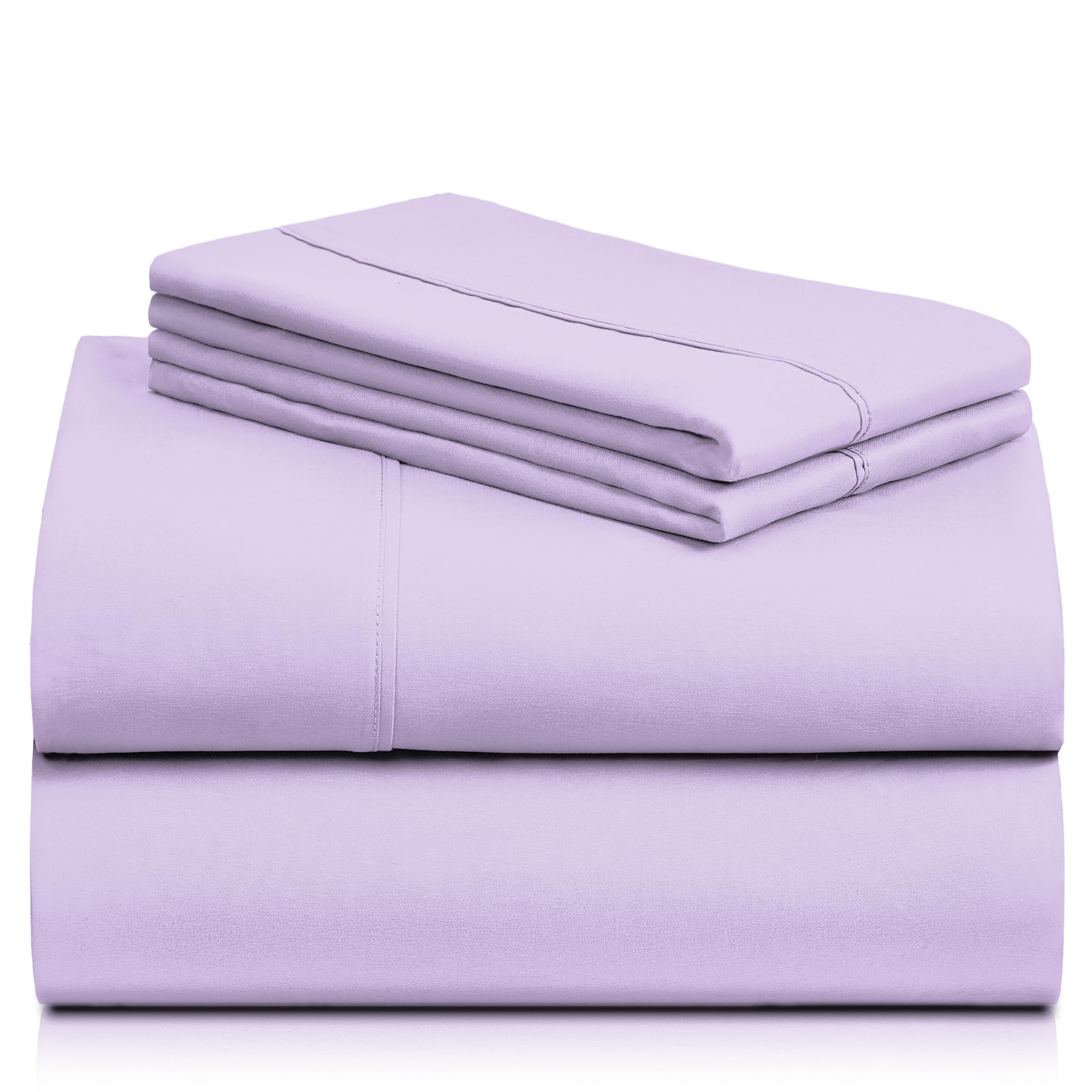 LuxClub lavender queen sheets provide a calming bedroom accent
