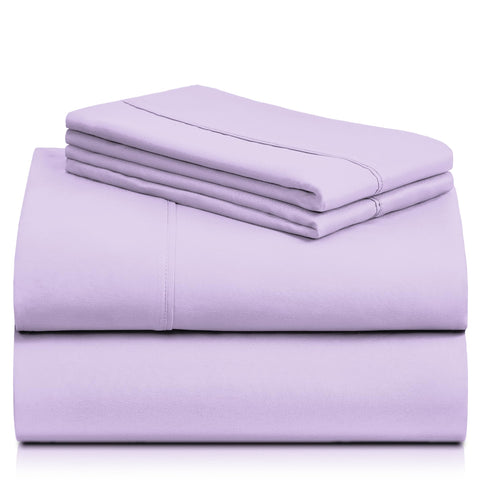 LuxClub lavender queen sheets provide a calming bedroom accent