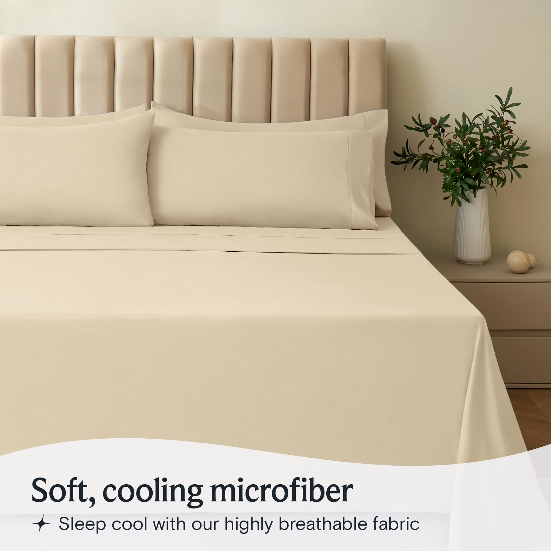 LuxClub queen flat sheet wrinkle-free with silky-soft feel