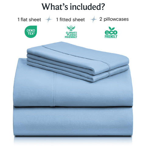 LuxClub queen sheets closeup shows silky-soft microfiber and double-brushed finish.