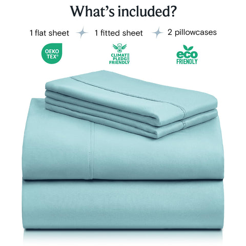 LuxClub queen flat sheet offers silky-soft, breathable comfort