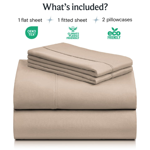 LuxClub 4pc queen sheet set packaging and presentation