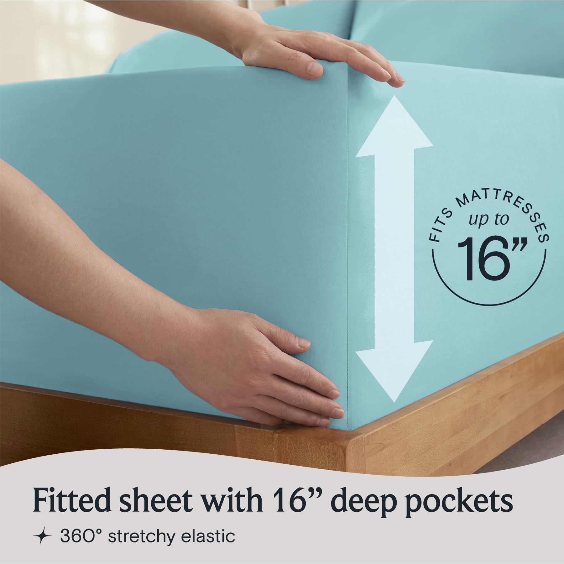 LuxClub wrinkle-free fabric keeps sheets smooth after washing