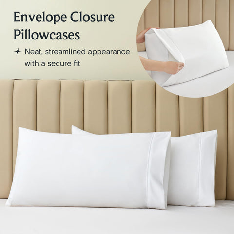 LuxClub wrinkle-free finish keeps sheets neat with less ironing.