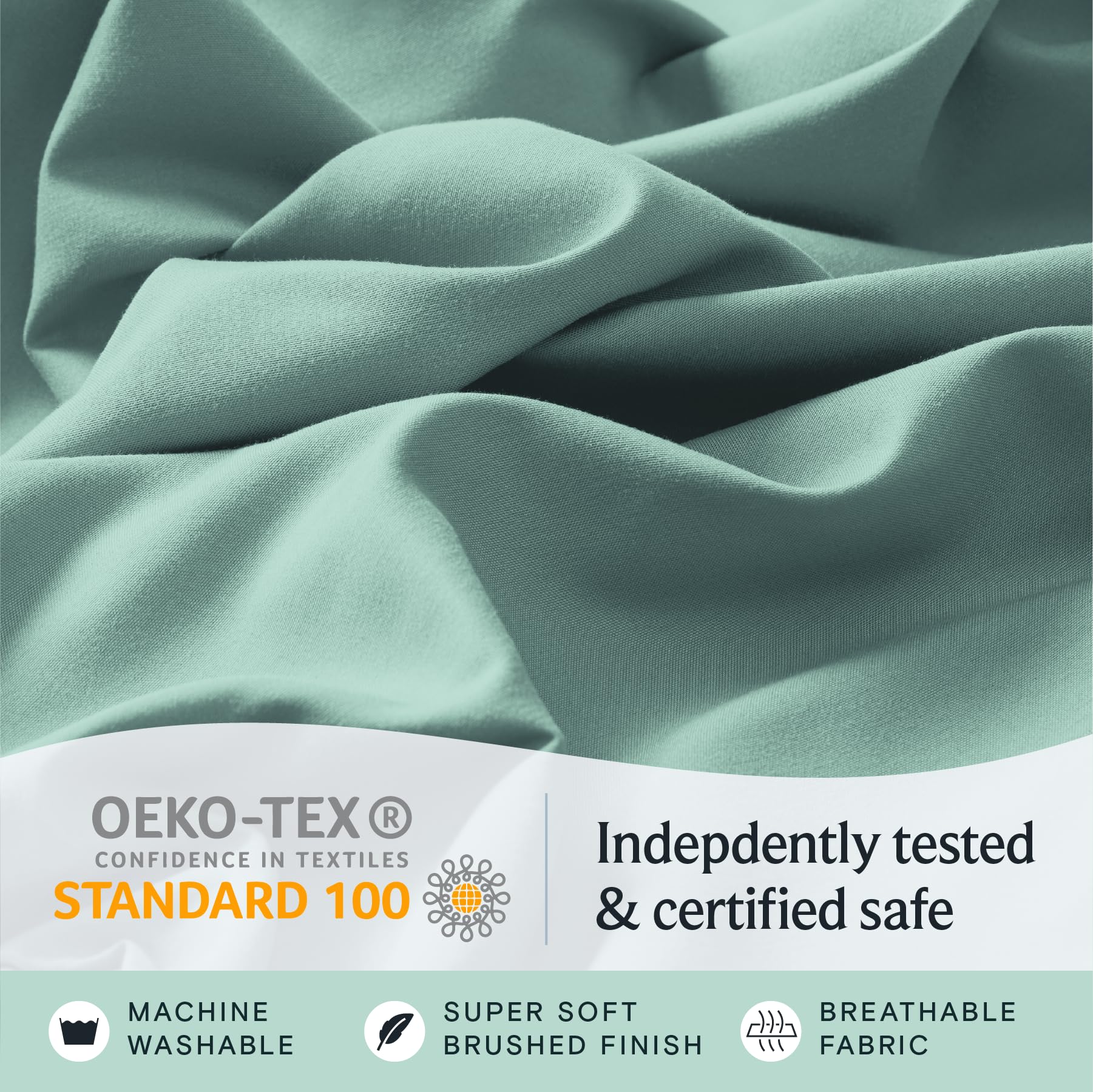 LuxClub wrinkle-free queen sheets maintain a neat, crisp look.