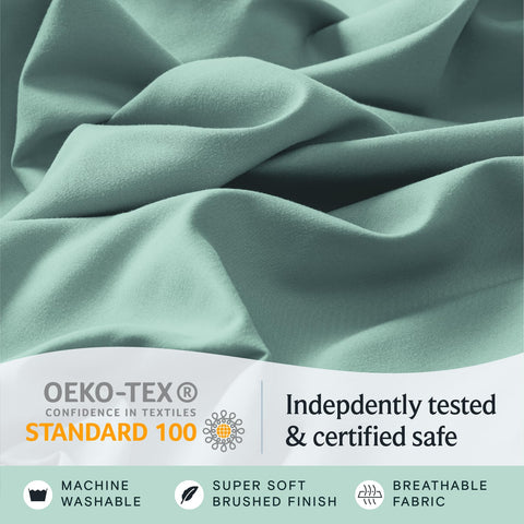 LuxClub wrinkle-free queen sheets maintain a neat, crisp look.