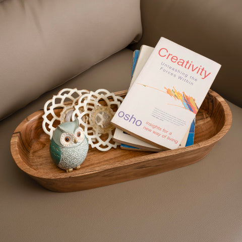 Luxe Designs cosmetics storage bowl keeps small items within reach.