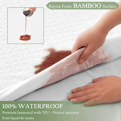 Luxe Linen bamboo viscose breathable cover keeps you cool all night.