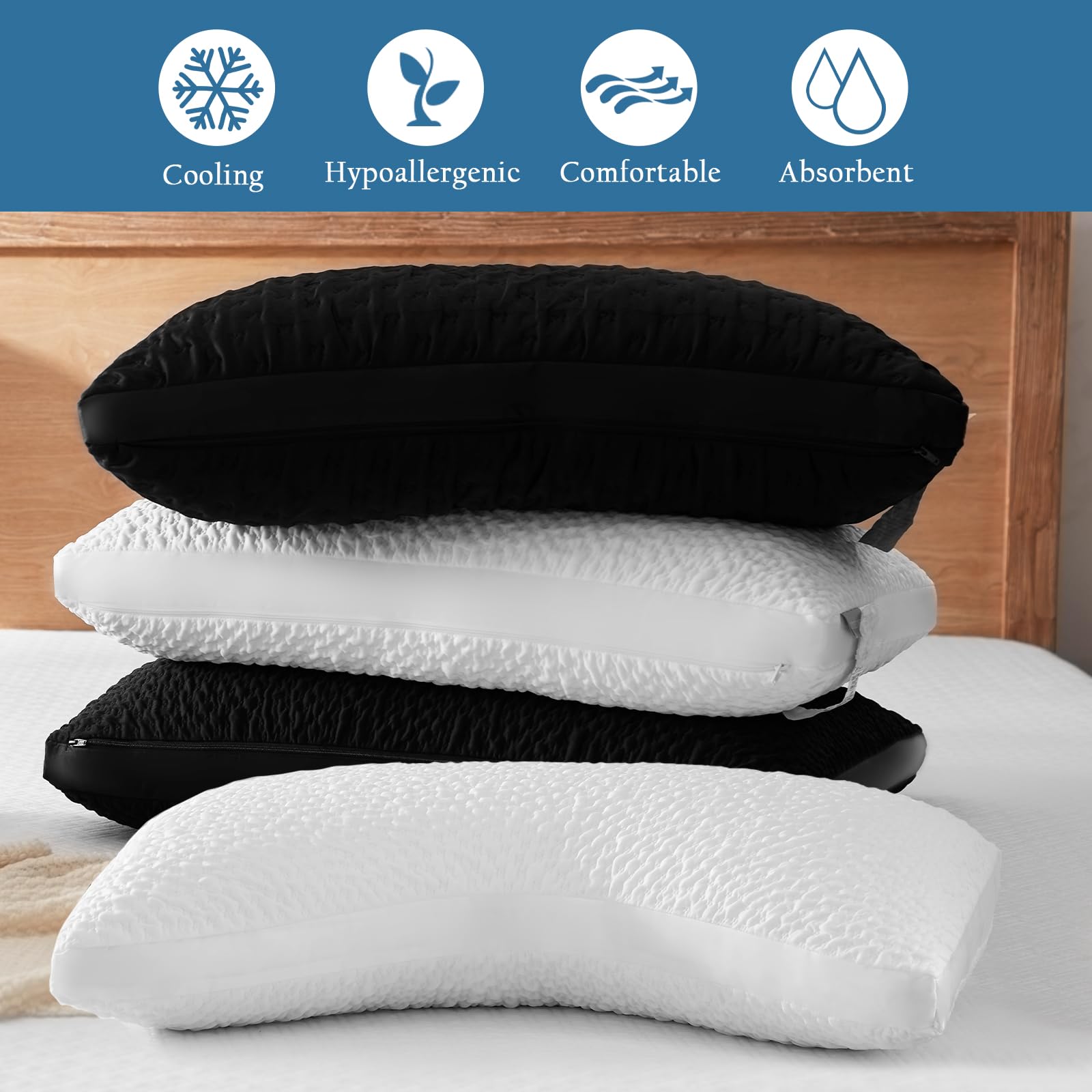 Luxe Linen extra foam filling included for adjustable loft