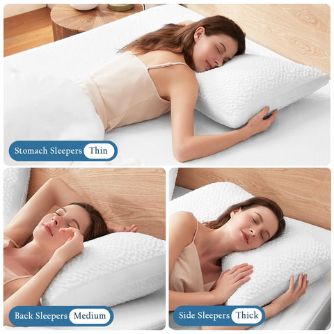 Luxe Linen standard-size pillow fits most beds for easy setup