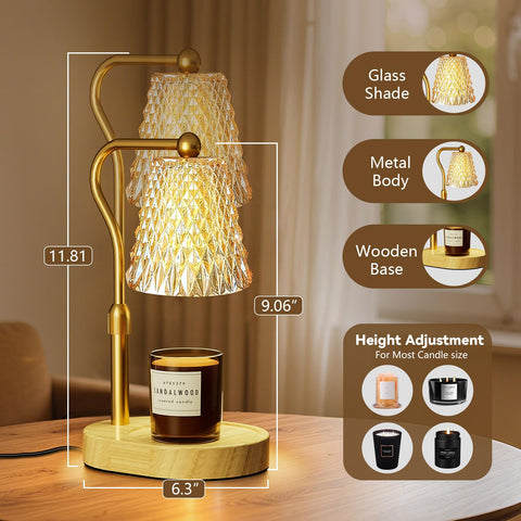 Luxmore candle warmer lamp promotes clean scent diffusion without smoke