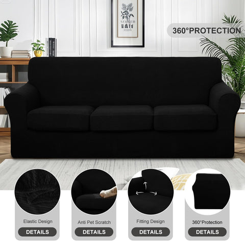 Luxshare Home 3 cushion sofa cover protector guards against spills and pet scratches
