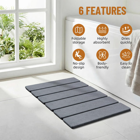 Luxspire bath mat easy-clean surface cleans with a damp cloth.