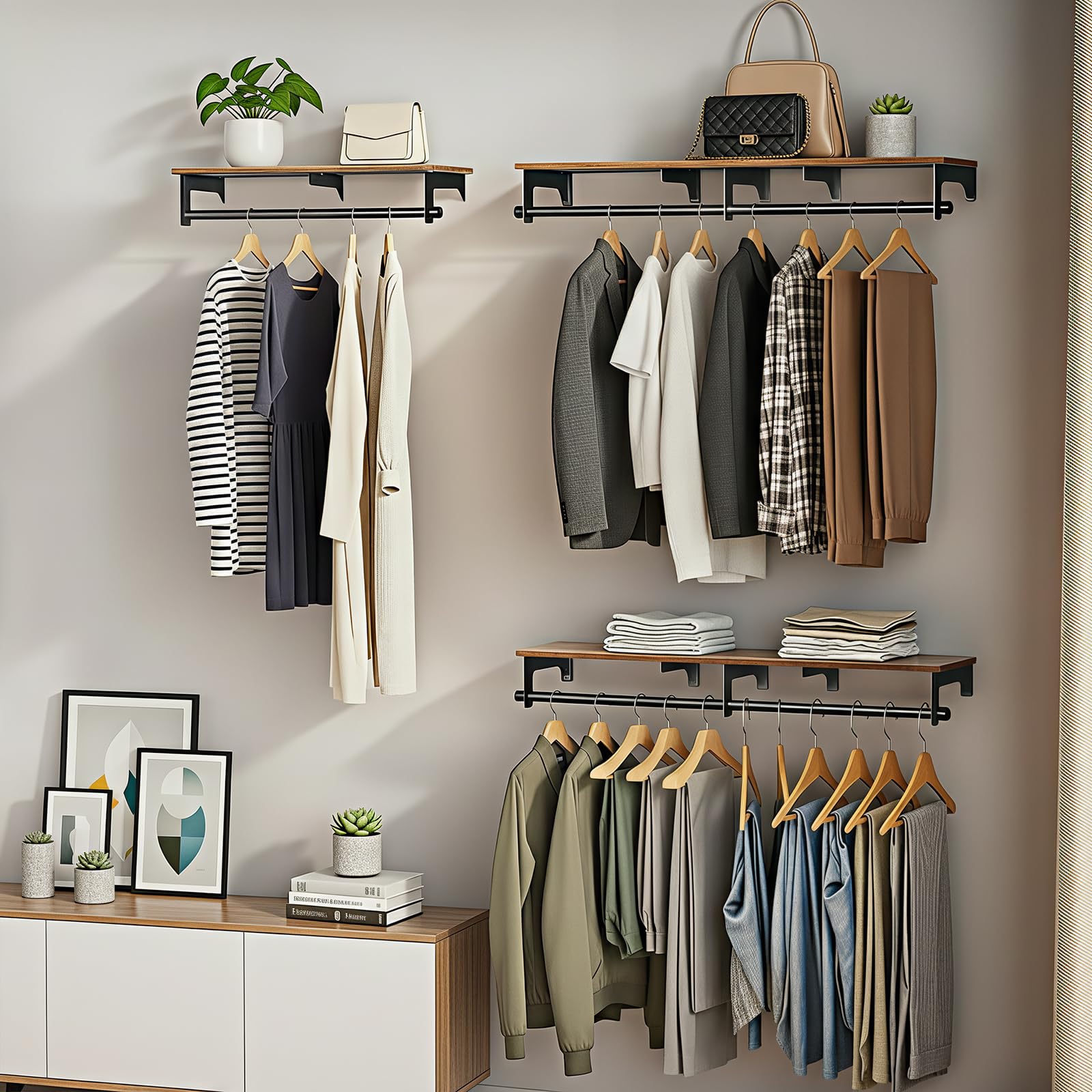 Luxspire versatile rack suitable for closet, laundry, entryway, and bedroom