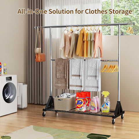 Luxspire in-use scenario demonstrates practical garment organization.