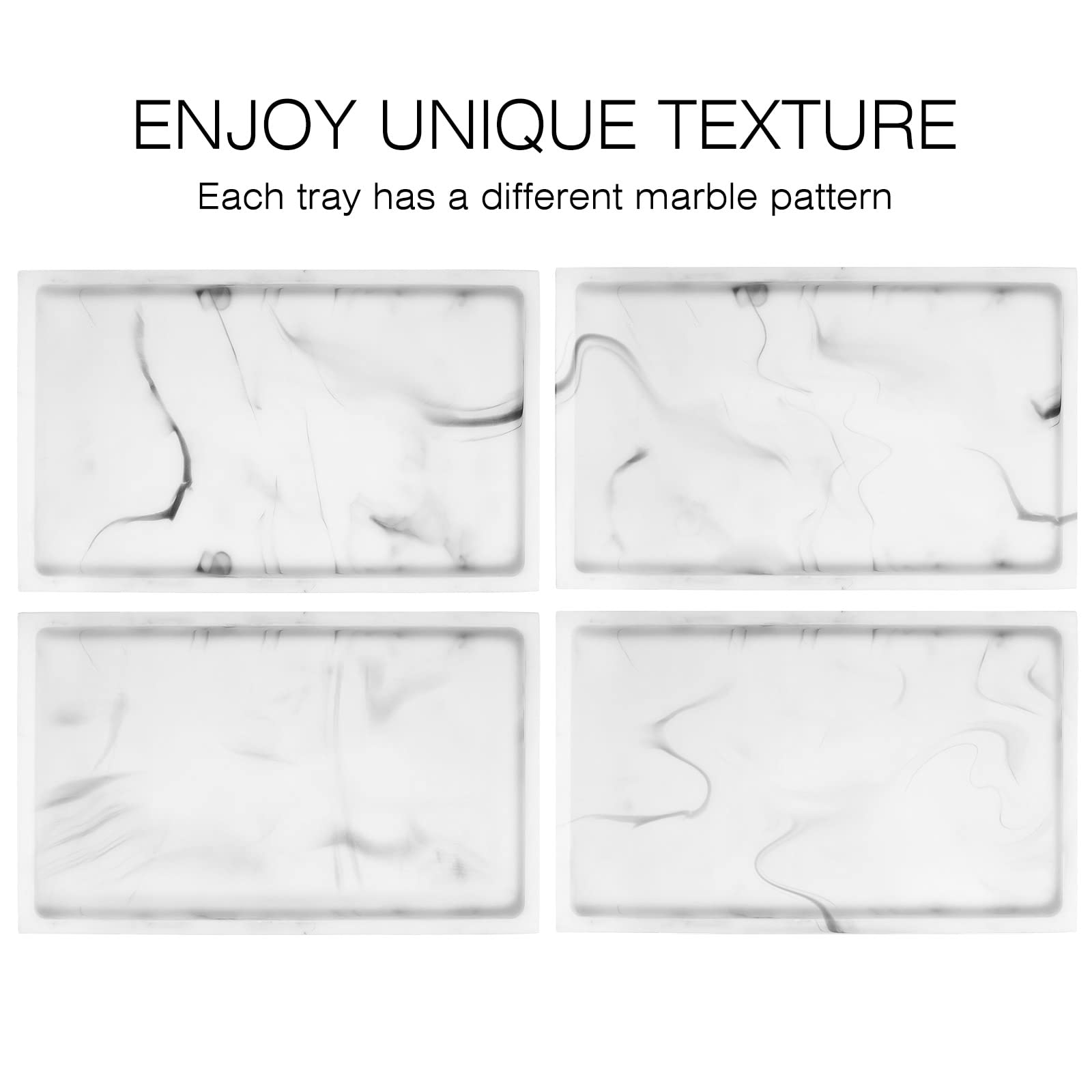 Luxspire marble vanity tray kitchen counter organizer for small items.