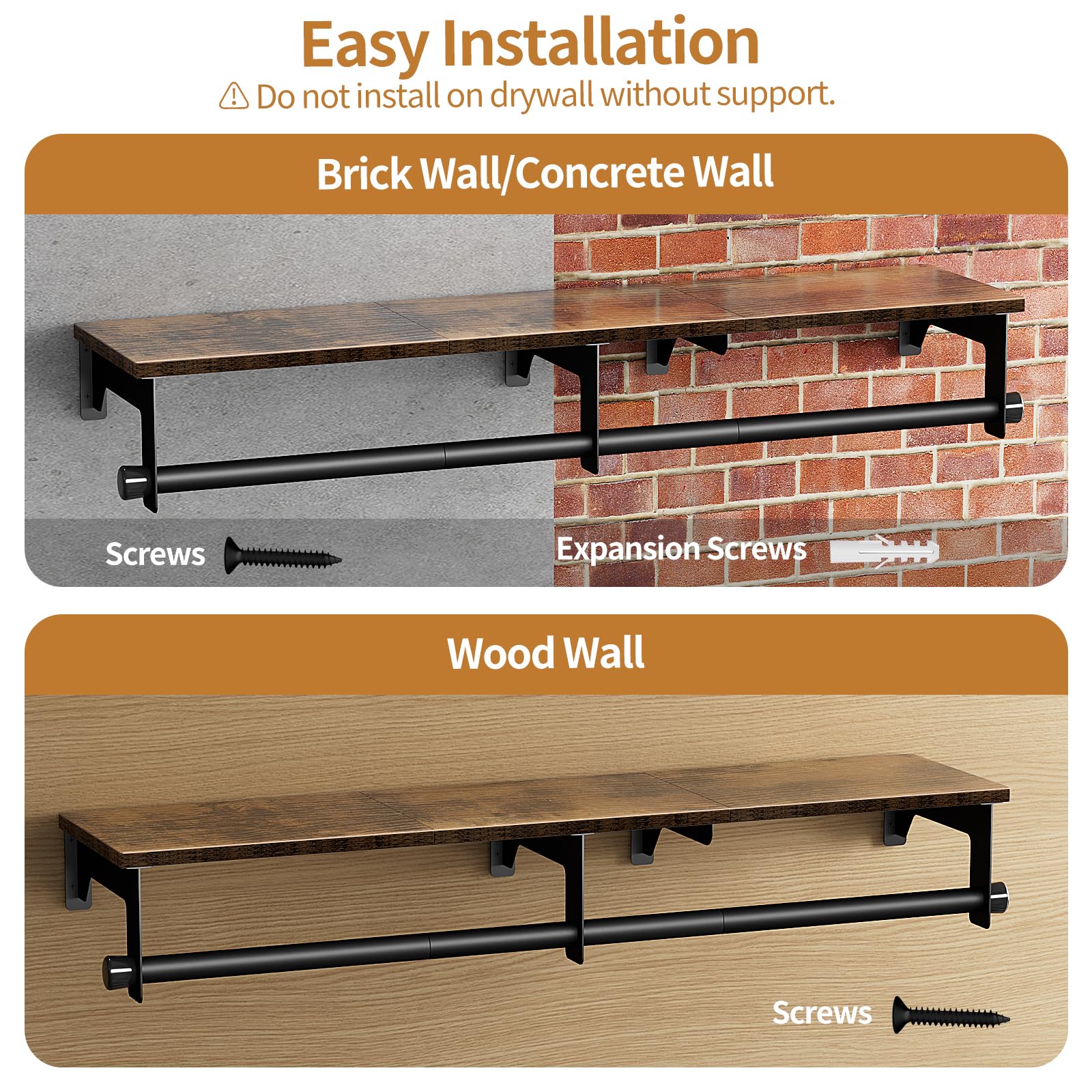 Luxspire space-saving wall-mounted rack freeing floor area in a room