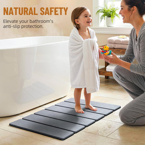 Luxspire stone bath mat versatile use for entryways and kitchens.