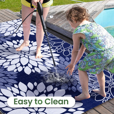 LuxStep lightweight rug easily packs for camping or picnics.