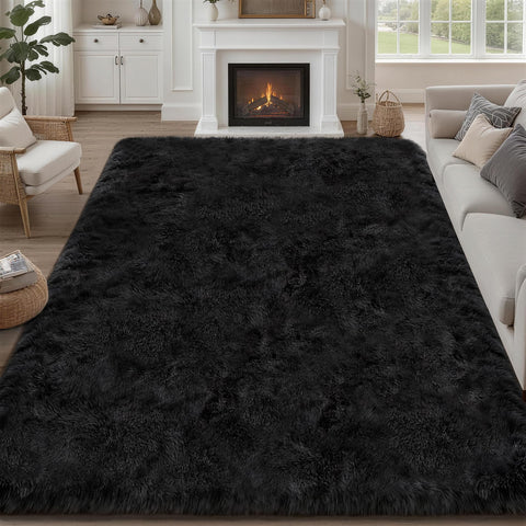 Luxturiy ultra-soft shag rug for living rooms with plush underfoot comfort