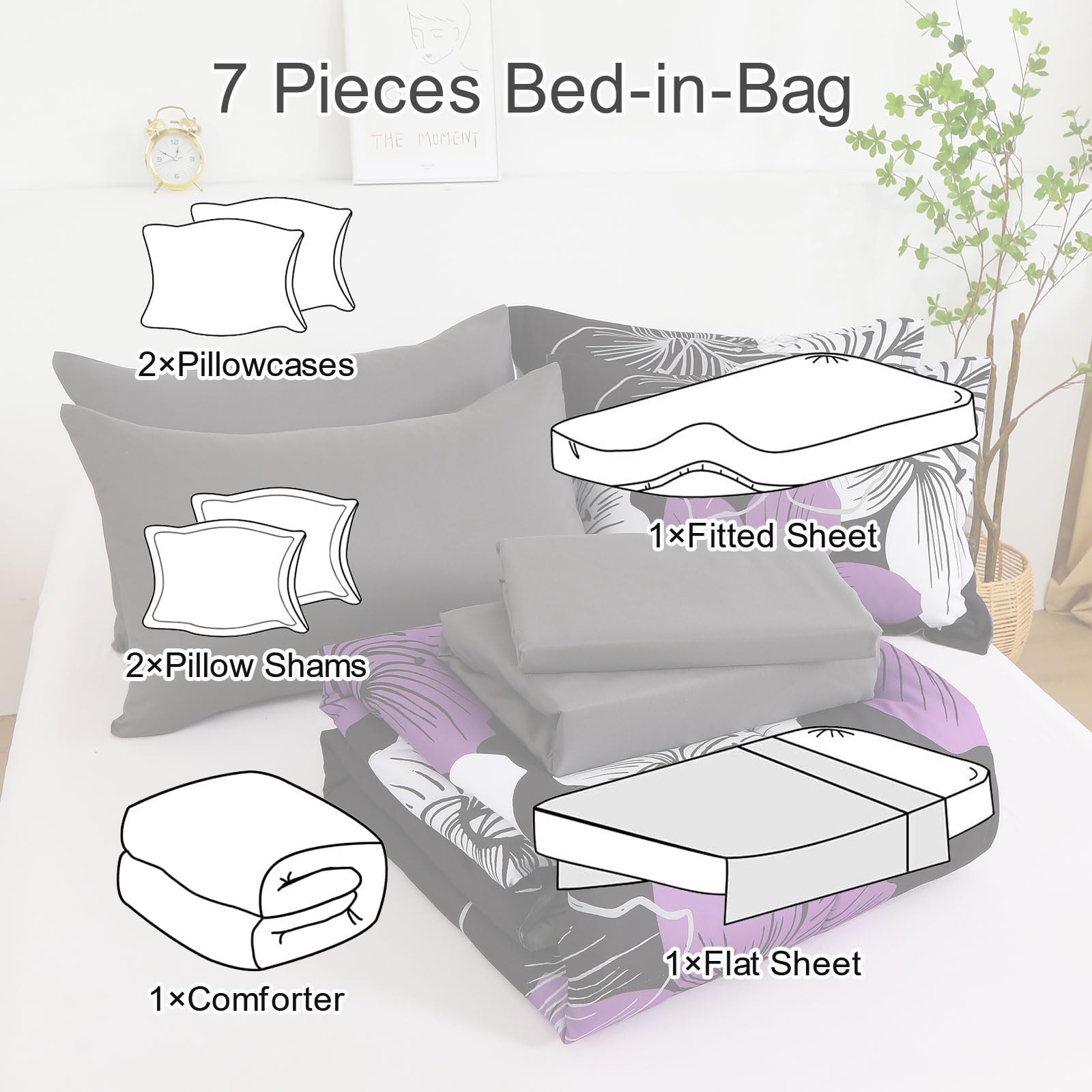 Luxudecor easy-care design tolerates machine washing and resists wrinkles.