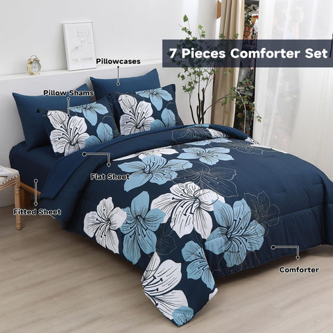 Luxudecor reversible floral shams offer versatile bedroom styling.