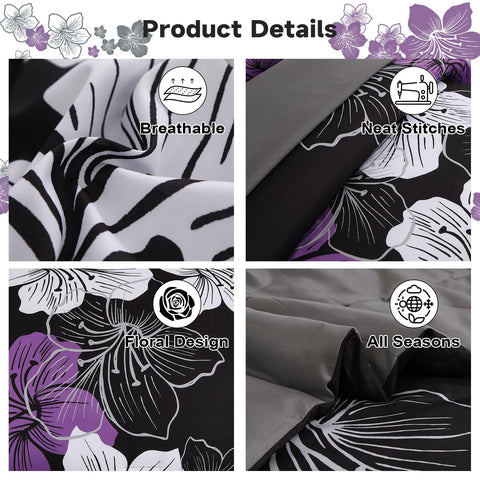 Luxudecor seven-piece bed-in-a-bag provides complete, coordinated bedding ensemble.