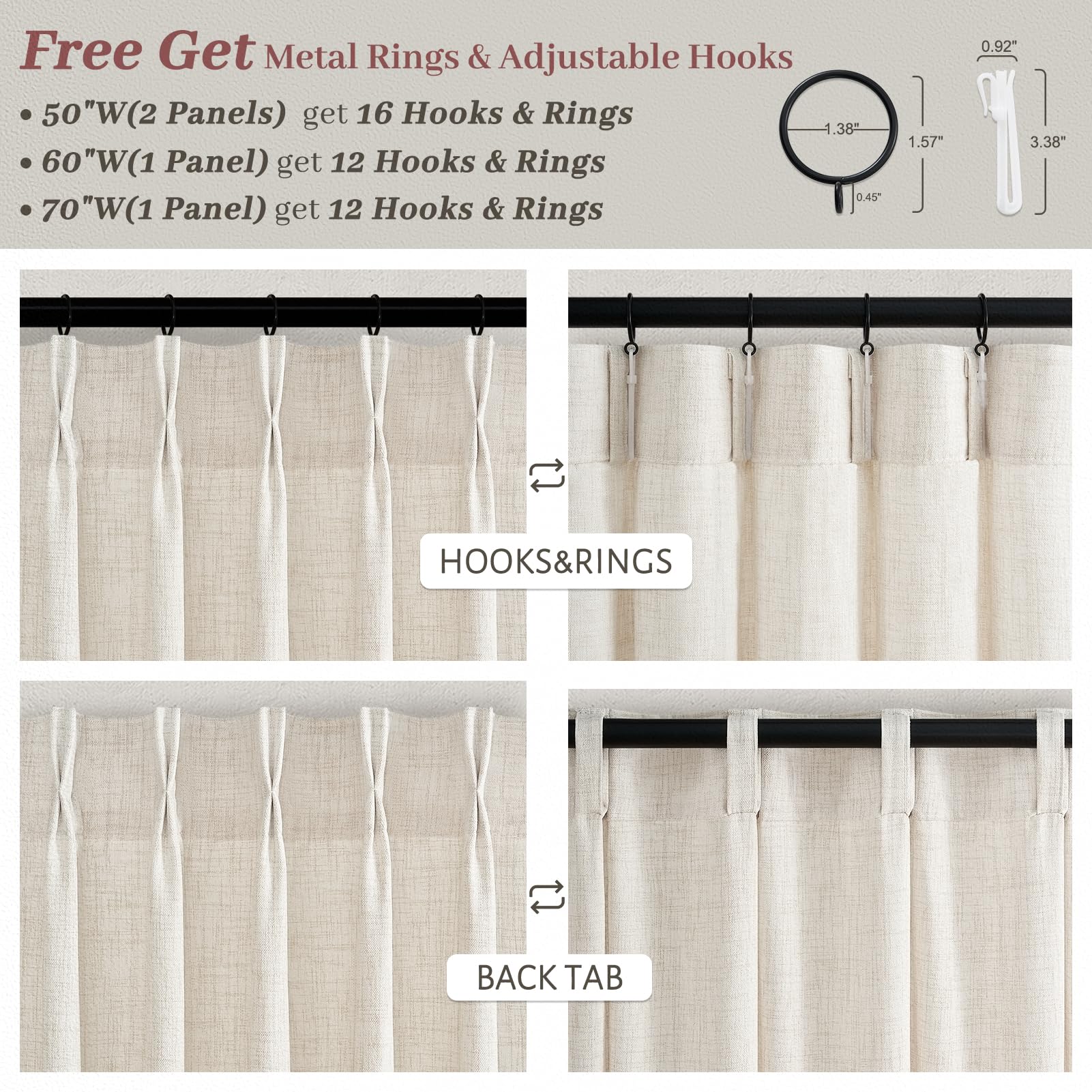 LuxuNap full-length 50x96 curtains provide ample coverage and ambience.