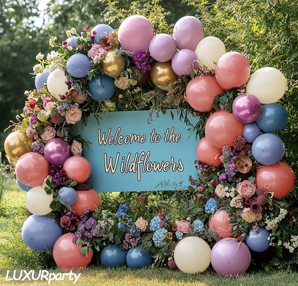 LUXURparty blue haze 18in balloons add elegant contrast to decor