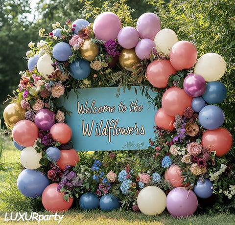 LUXURparty blue haze 18in balloons add elegant contrast to decor