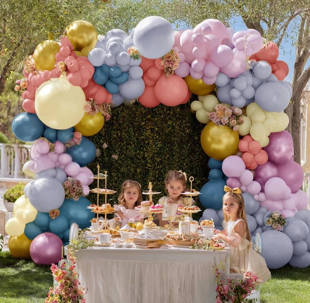 LUXURparty macaron yellow arch balloons brighten wedding or birthday decor
