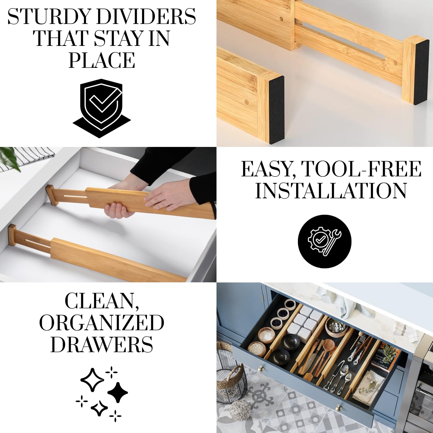 Rubber end pads protect surfaces during installation