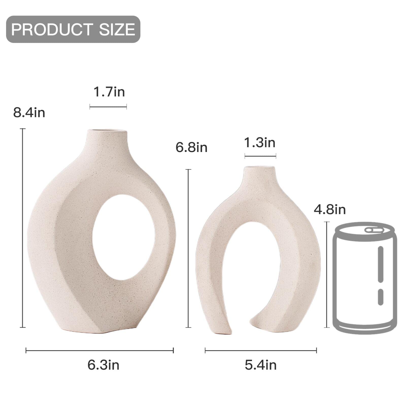 Lvases Snuggle Hollow vase on table fits modern boho spaces.