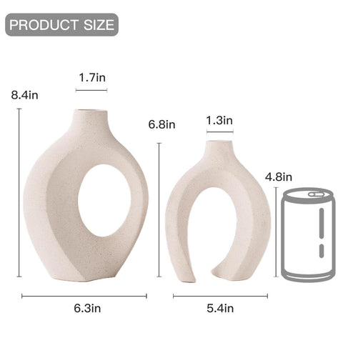 Lvases Snuggle Hollow vase on table fits modern boho spaces.