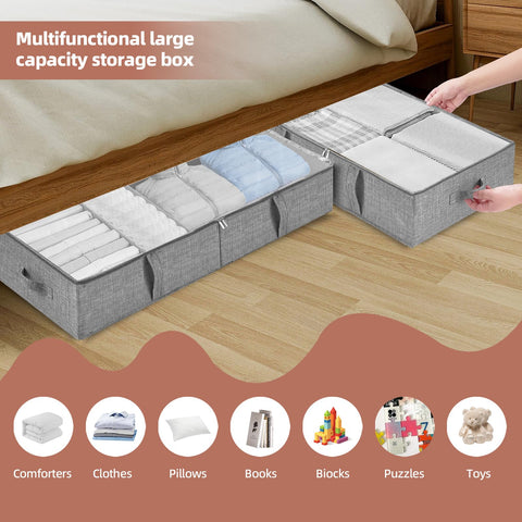 Lveesto foldable toy bin with dividers folded open for organization