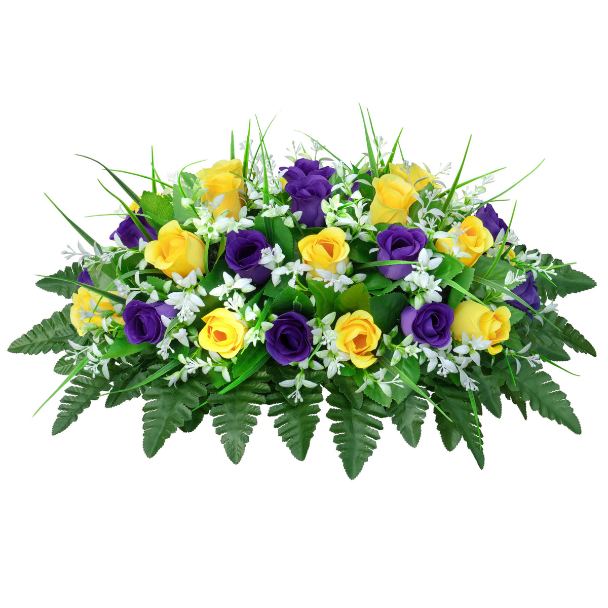 LVXINLI saddle-shaped tombstone bouquet with lasting color for outdoor memorials.