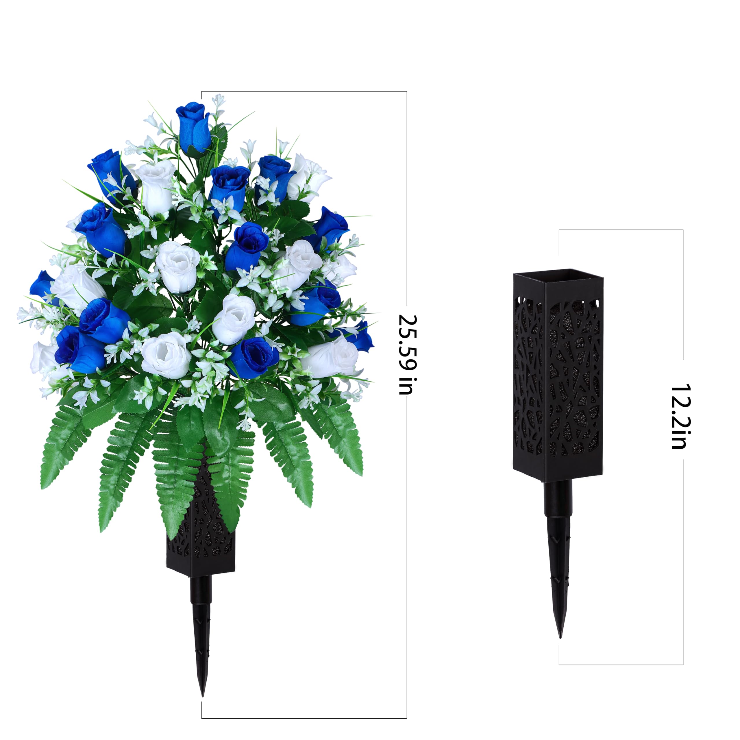 LVXINLI vase design with large drainage holes withstand rain.