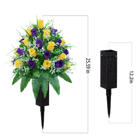 LVXINLI weather-resistant cemetery flowers endure outdoor display.