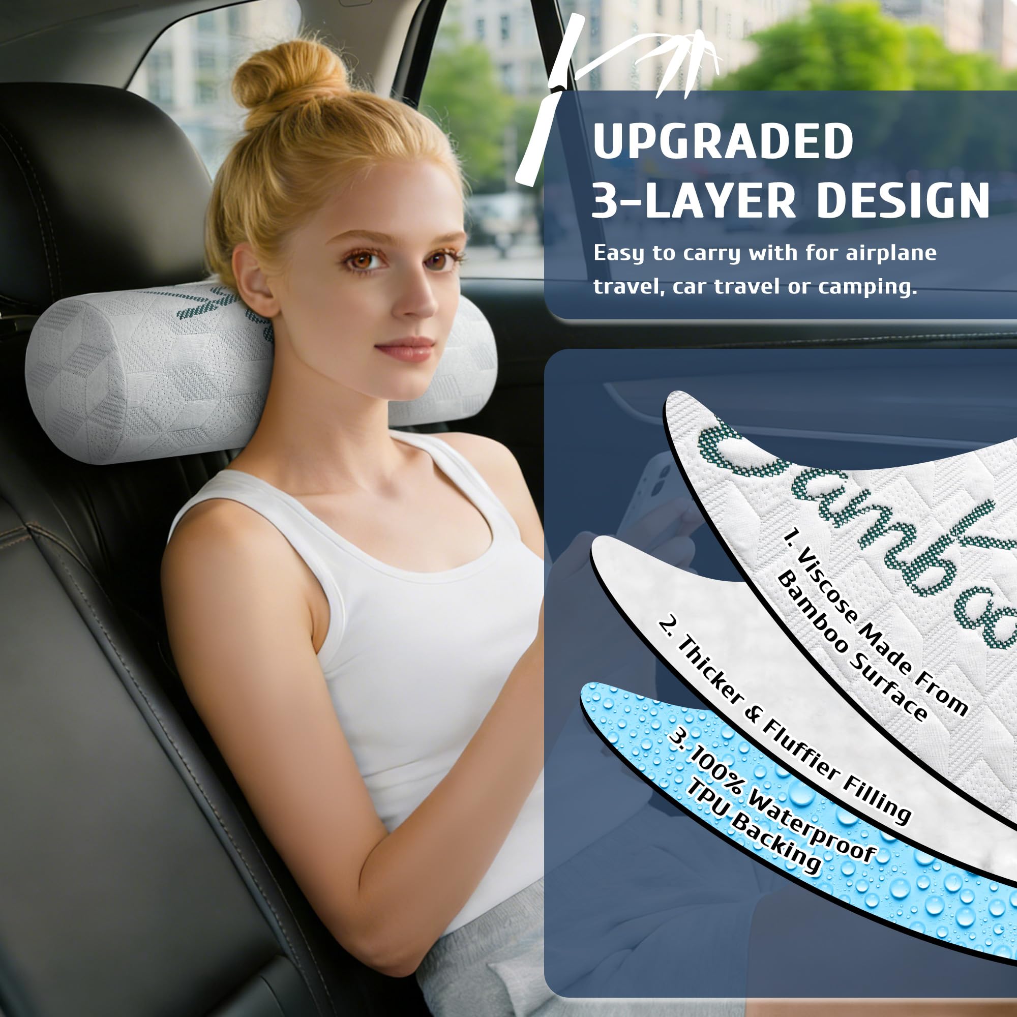 LVYSHOW cervical roll pillow multi-use supports neck, arm, or knee.