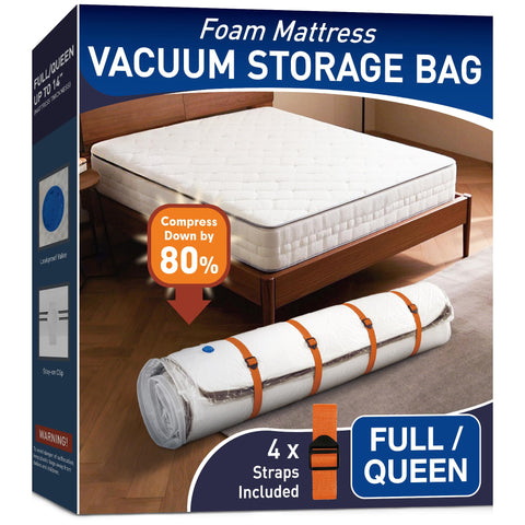 LVYSHOW mattress vacuum storage bag full-size reduces bulk for easy transport.