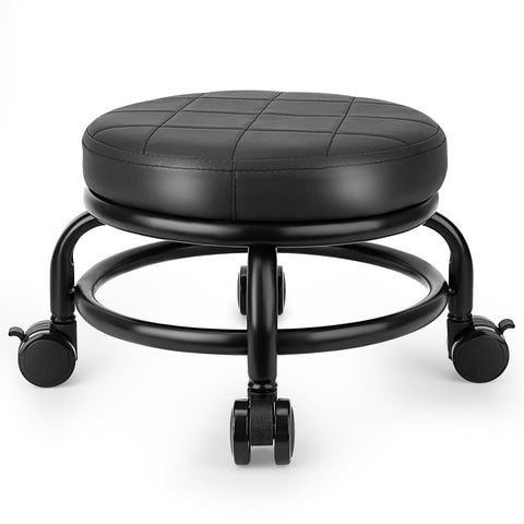 LWADALN low roller stool with PU leather seat for comfortable kneeling tasks.