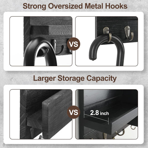 Lwenki sturdy wall organizer supports up to 20 lbs.